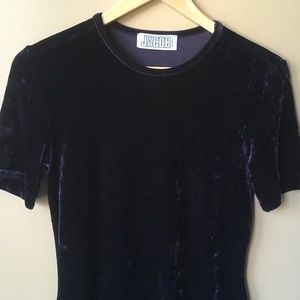 Vintage Y2K / 90s Deep Purple Velvet Dress